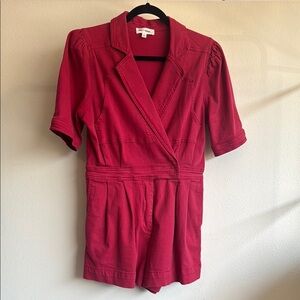 Boutique Maroon Short Sleeve Romper